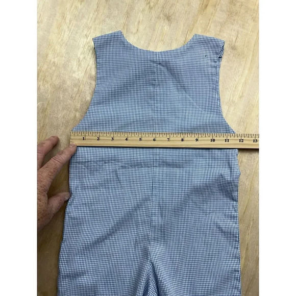 Southern Sunshine Kids Romper Pirates Ship 3T Snap Closure Gingham Sleeveless - Picture 5 of 8